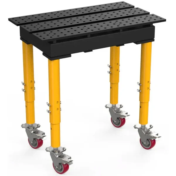 BUILDPRO MAX Slotted Welding Table 2′ x 3′ (Nitrided) w/Adjustable Legs & Casters TMQRC52238