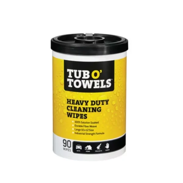 Tub O Towels Heavy Duty Cleaning Wipes – 90 Count Dispenser (1/PK)