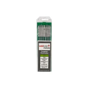 WELDCOTE TUNG332X7PURE EWP 3/32 X 7″ PURE TUNGSTEN GREEN TIG TUNGSTEN ELECTRODE, 10/PACK