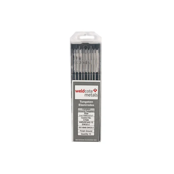 WELDCOTE TUNG332X7X2CER EWCe-2 3/32 X 7″ 2% CERIATED GREY TIG TUNGSTEN ELECTRODE, 10/PACK