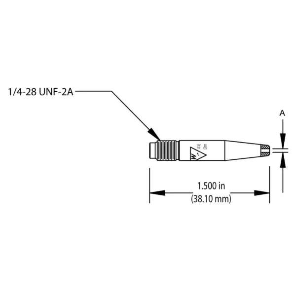 TWECO – WeldSkill WS14T-35 Contact Tip (035) Tapered – 25 Per Pack – 1140-1342