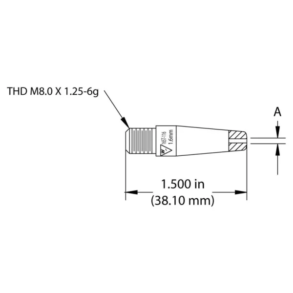 TWECO – WeldSkill WS16S-116 Contact Tip (1/16) – 25 Per Pack – 1160-1428