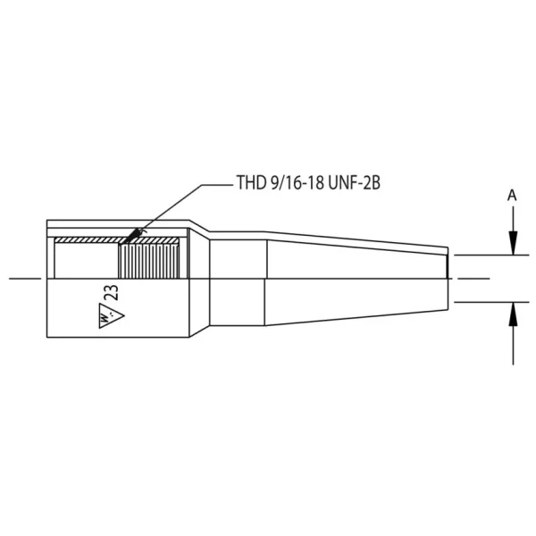 Tweco -WeldSkill 23 Series WS23-62 Nozzle (5/8) Tip Recess – 2/pk – 1230-1012