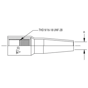 Tweco – WeldSkill 23 Series WS23T-37 Nozzle (3/8, Tapered) Tip Recess – 2 Per Pack – 1230-1035