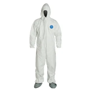 Liberty Safety TY122S/2XL Tyvek® 400 COVERALLS WITH ATTACHED HOOD AND BOOTS, 25/BOX