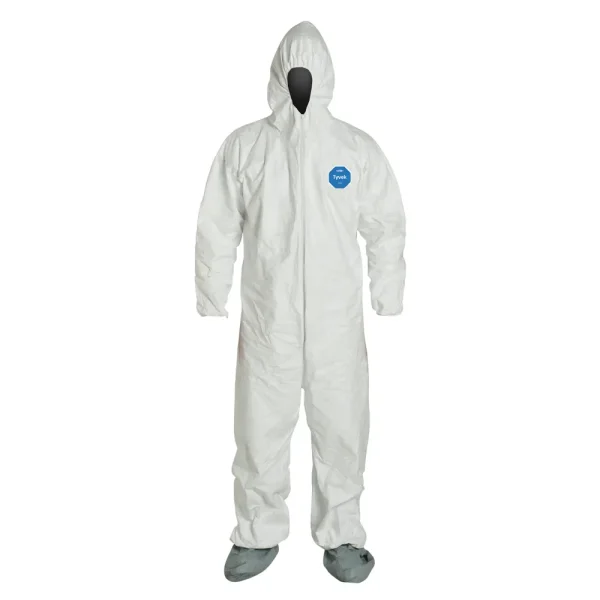 Liberty Safety TY122S/2XL Tyvek® 400 COVERALLS WITH ATTACHED HOOD AND BOOTS, 25/BOX