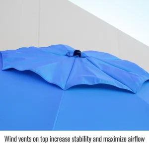 Black Stallion UB200-BLU Core Flame-Resistant Industrial Umbrella Blue