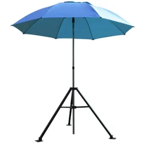Black Stallion Core Industrial Umbrella w/Tripod Stand UB250-BLU