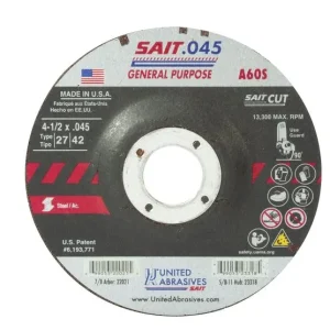SAIT 4-1/2x.045×7/8 A60S General Purpose High Speed Cut-off Wheels #22021