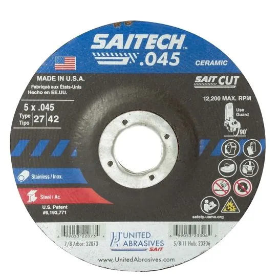 SAIT 5x.045×7/8 SAITECH High Performance Cut-off Wheels #22073