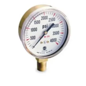 Washington Alloy WA PG254000 2.5″ Replacement Pressure Gauge – 4000 psi