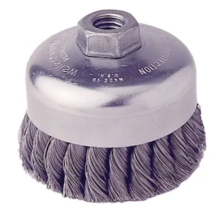 Weiler 4″ Single Row Knot Wire Cup Brush 12416
