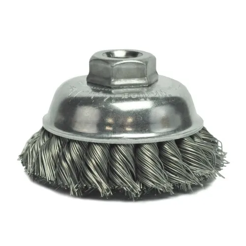 Weiler 3-1/2″ Single Row Knot Wire Cup Brush 13156