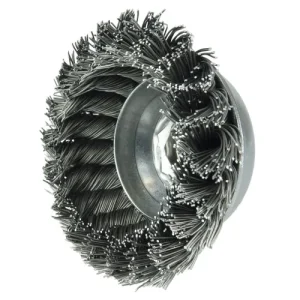 Weiler 3-1/2″ Single Row Knot Wire Cup Brush 13156