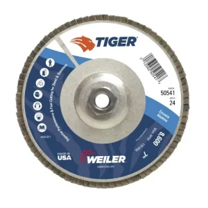 Weiler 7″ Tiger Abrasive Flap Disc, Conical (TY29) 50541