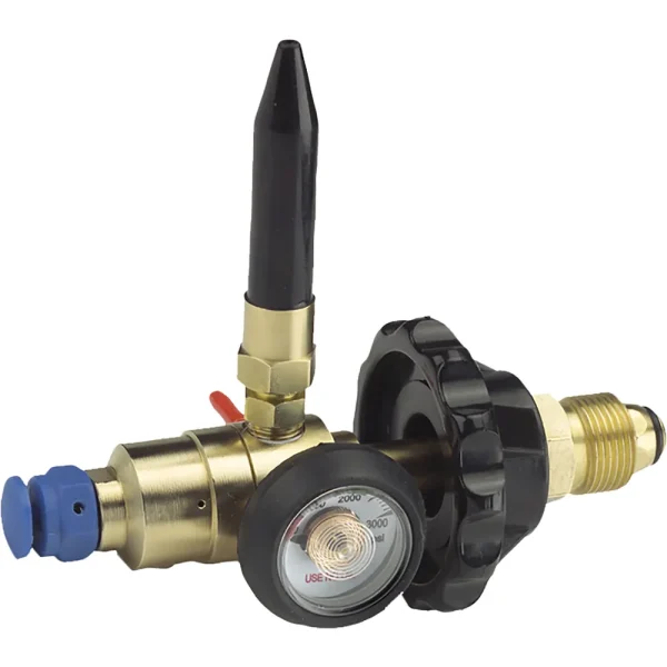WELDMARK BR3855GSH Balloon filler regulator, CGA580 inlet male, 1-1/4″ gauge diameter, 3000 psig, tilt valve,string cutter,tie hook,hand tight