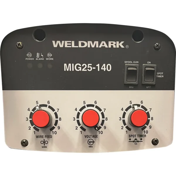 WELDMARK MIG25-140 MIG Welder with Flowgauge regulator and mig gun assembly 120V 60 Hz