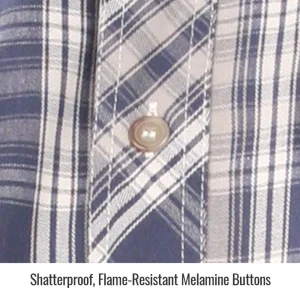 Black Stallion WF2110-PB-XLG NFPA 2112 & NFPA70E 7 OZ. ARC RATED/FLAME-RESISTANT WORK SHIRT, BLUE PLAID, X-LARGE