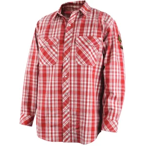 Black Stallion Red Plaid AR/FR Cotton Work Shirt WF2110-PR