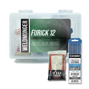 WELDMONGER® Furick #12 Combo Kit, WELDMONGER® 2% Lanthanated Tungsten 10/PK, WELDMONGER® TIG FINGER® XL Bundle