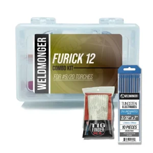 WELDMONGER® Furick #12 Combo Kit, WELDMONGER® 2% Lanthanated Tungsten 10/PK, WELDMONGER® TIG FINGER® XL Bundle