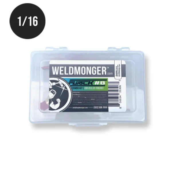 WELDMONGER® Furick #8 PRO Combo Kit, Size 1/16 – For #9 AND #20 Style Torches