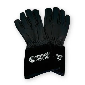Weldmonger® Hybrid TIG/MIG Welding Gloves – Black 5″ Cuff