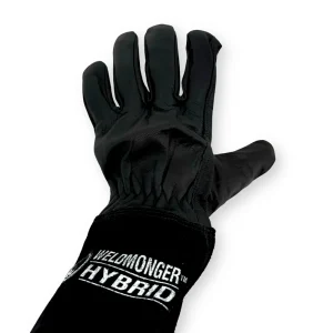 Weldmonger® Hybrid TIG/MIG Welding Gloves – Black 5″ Cuff