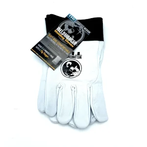Weldmonger® TIG Welding Gloves – White/Black 2″ Cuff