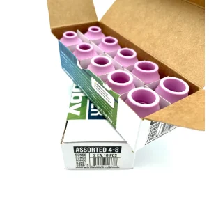 Weldmonger® Stubby Alumina Cups – 4-8 Assorted Sizes, 10/PK