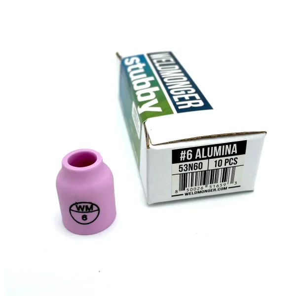 Weldmonger® Stubby Alumina Cups – Size: #6, 10/PK