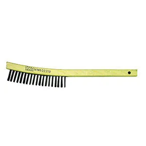 Weldmark WM600319 Carbon Steel Wire Curved Handle Scratch Brush 3X19 (Pkg. of 12)