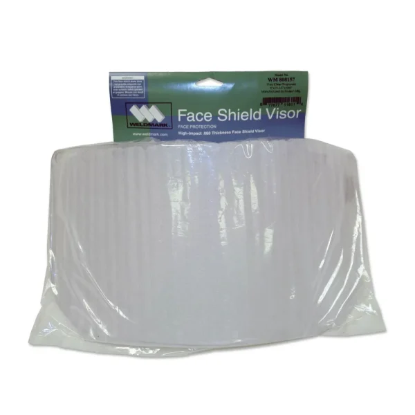 Weldmark WM808157 Clear Visor 8 X 15 1/2 X .060 P.O.P. (Pkg. of 50)