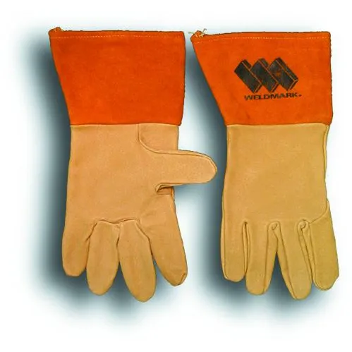Weldmark WM817104 Tig/Mig Top Grain Pigskin Unlined Gloves with 4″ Cuff (Pkg. of 12)