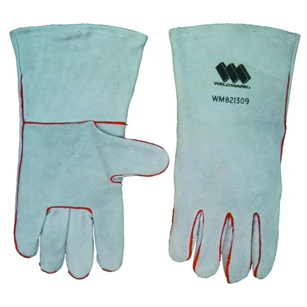 Weldmark WM821309 Welding Large Split Gray Cowhide 13″ Full Welt Lined Gloves (Pkg. of 48)