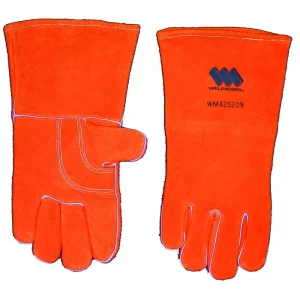 Weldmark WM825209 Large Split Brown Cowhide 13″ Cotton Lined Gloves (Pkg. of 48)