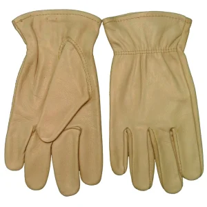 Weldmark WM833103 Drivers Top Grain Cowhide Tan Unlined Elastic Cuff Gloves (Pkg. of 12)