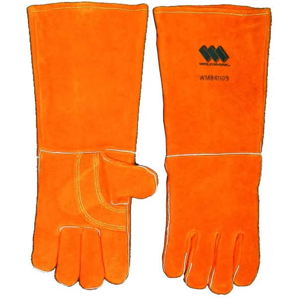 Weldmark WM841109 Large Split 18″ Brown Cowhide Foam Back Lined Gloves (Pkg. of 36)