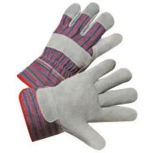 Weldmark WM846300 Work Leather Palm Denim Back Economy 2.5″ Cuff with Elastic Straps Gloves (Pkg. of 12)