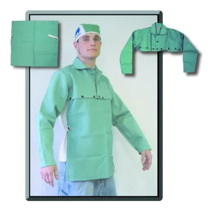 Weldmark WM862210 Green Cotton Bib Cape Sleeve 20″ FR 9oz. (Pkg. of 144)