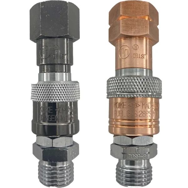 KOIKE ZA3232260 TORCH-TO-HOSE QUICK CONNECT COUPLERS, BRASS-S/S 9/16″-18