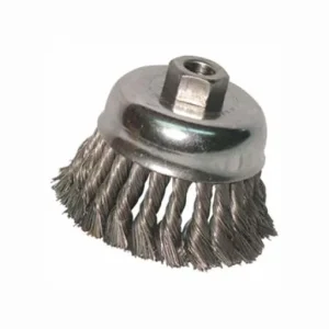 Anchor Brand Knot Wire Cup Brush, 3″ Dia, 5/8-11 Arbor, 0.02″ Carbon Steel | 102-3KC58