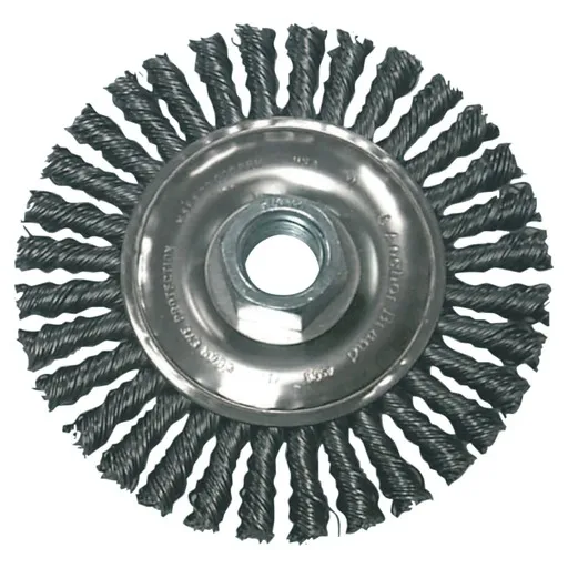 Anchor Brand Stringer Bead Wheel Brush, 4″ D x 4″ W, 0.02″, Carbon Steel | 102-4S58