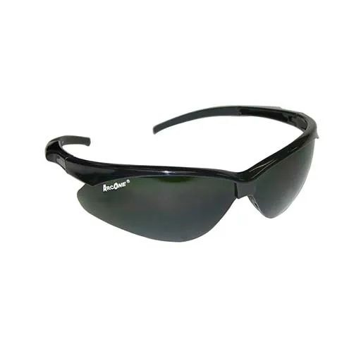 ArcOne SE-7000 Safety Glasses, Black Gloss, IR5 Lens, Hardcoated | SE-7008