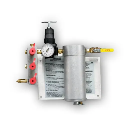3M Compressed Air Filter and Regulator Panel, 50 cfm, 3-5 Outlets | 7000005415