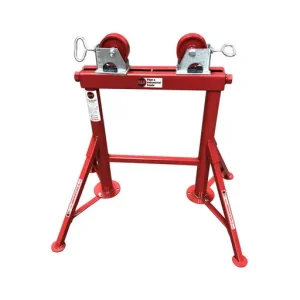 B & B Pipe Adjustable Pipe Roller, w/ Steel Wheels, 32″ Height | 4300