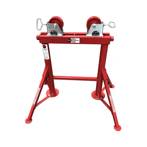 B & B Pipe Adjustable Pipe Roller, w/ Steel Wheels, 32″ Height | 4300