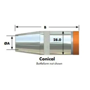 Abicor Binzel NOZZLE A500 9/16” FLUSH | 145.0586