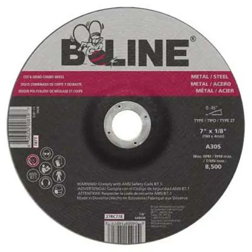 B-Line Depressed Center Wheel – 7 in – 1/8 in – 40 | 903-787T