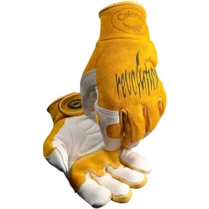 PIP Caiman Premium Cow Grain TIG/MIG Welders Gloves, Split Cowhide, Medium | 1828-4